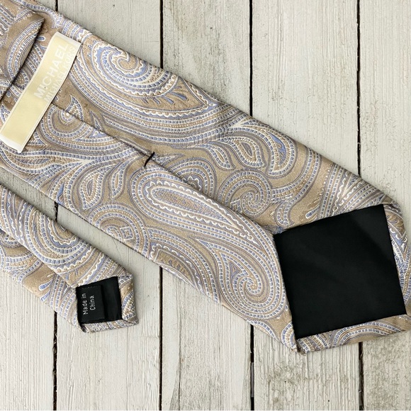 MICHAEL KORS Paisley Silk Necktie Tie - Picture 4 of 6